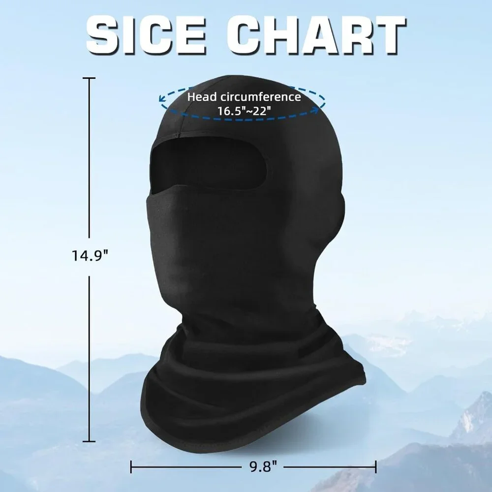 6 Pack Balaclava Ski Mask Unisex Breathable Lightweight Face Cover